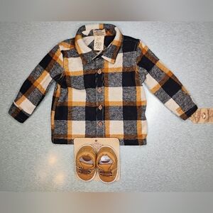Telluride baby brown flannel with shoes